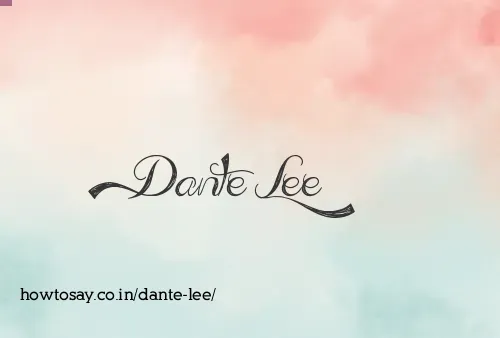 Dante Lee