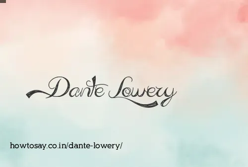 Dante Lowery