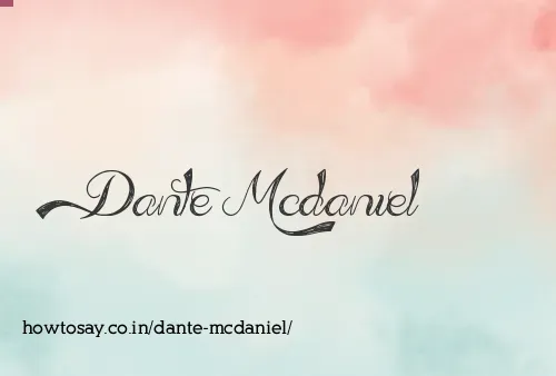Dante Mcdaniel