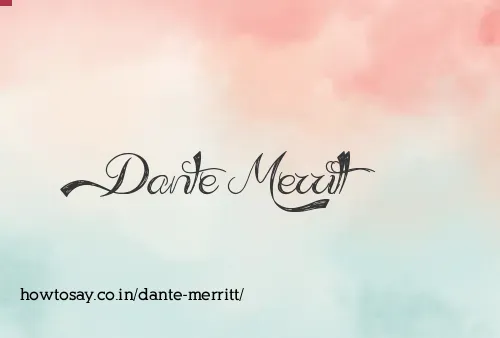 Dante Merritt