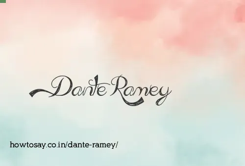 Dante Ramey