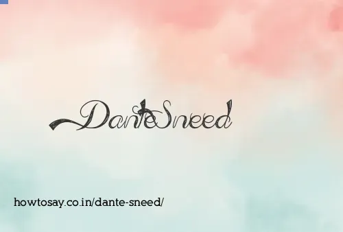 Dante Sneed