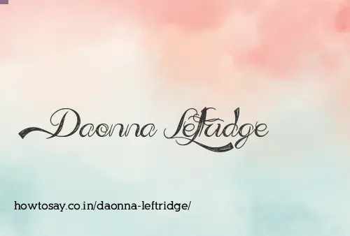 Daonna Leftridge