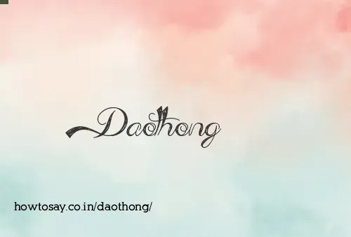 Daothong