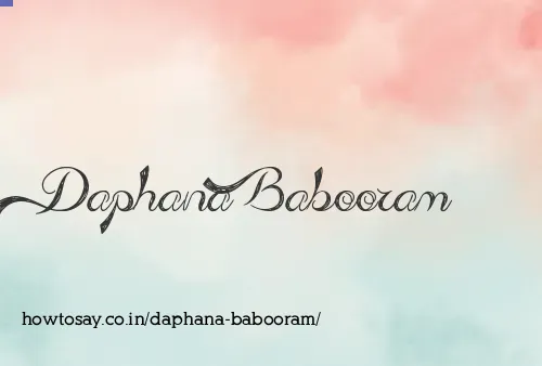 Daphana Babooram