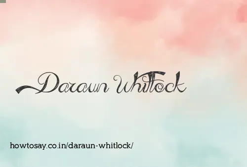 Daraun Whitlock