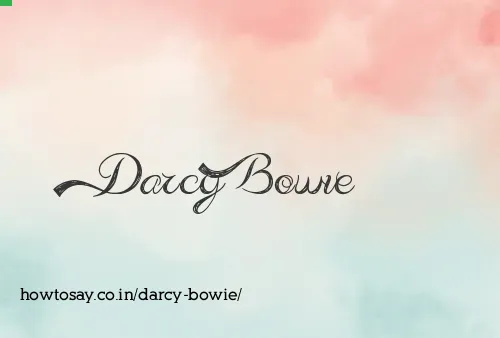 Darcy Bowie