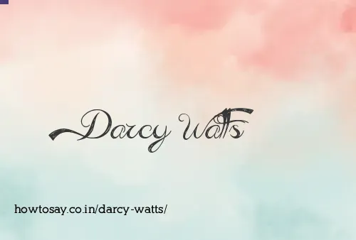 Darcy Watts
