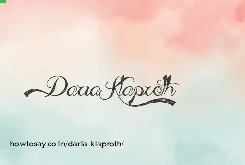 Daria Klaproth