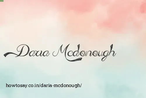 Daria Mcdonough