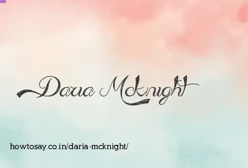 Daria Mcknight