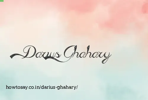 Darius Ghahary