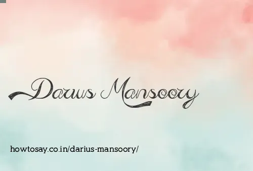 Darius Mansoory