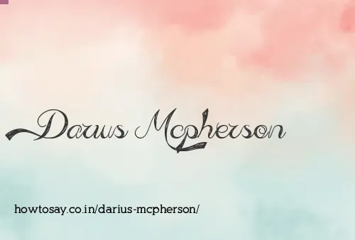 Darius Mcpherson