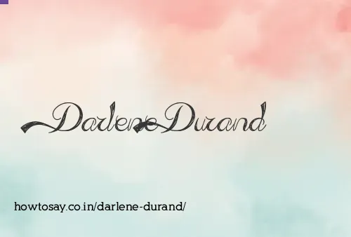 Darlene Durand
