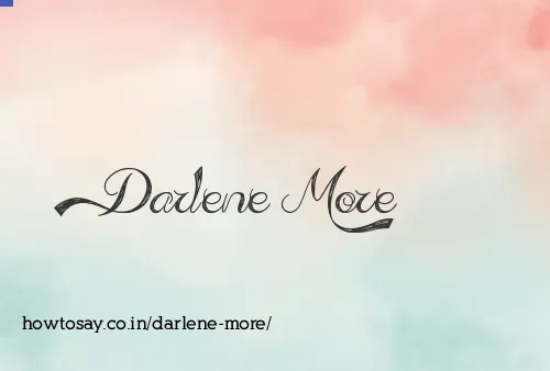 Darlene More