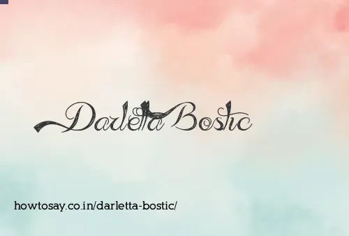 Darletta Bostic