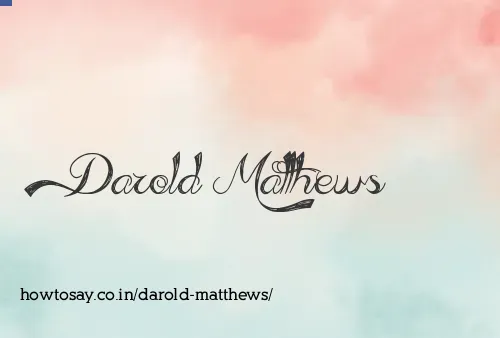 Darold Matthews