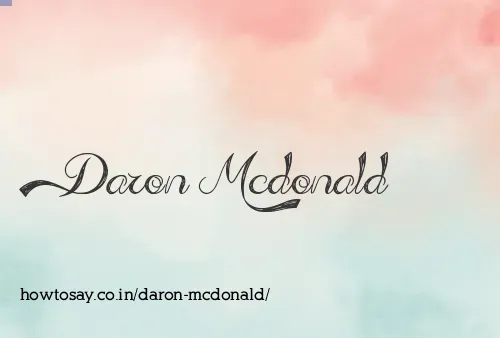 Daron Mcdonald