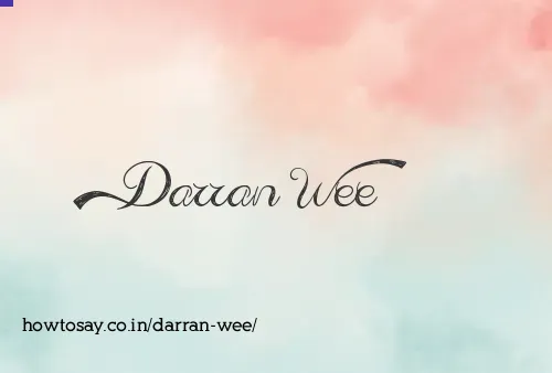 Darran Wee