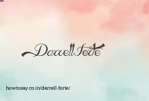 Darrell Forte