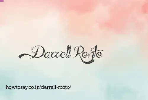 Darrell Ronto