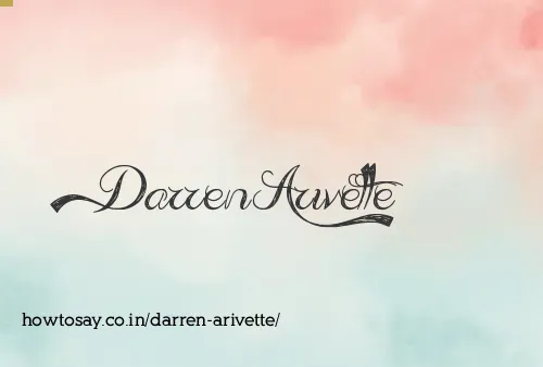 Darren Arivette