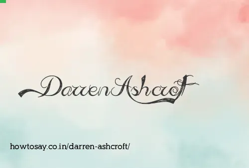 Darren Ashcroft