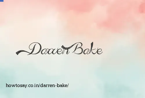 Darren Bake