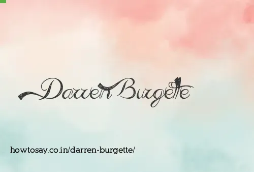 Darren Burgette