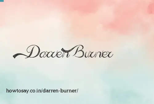 Darren Burner