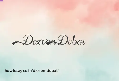 Darren Dubai
