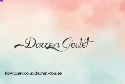 Darren Goulet