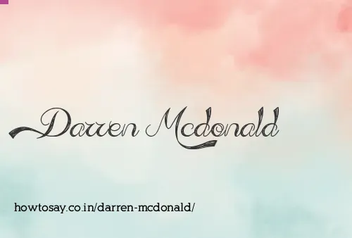 Darren Mcdonald