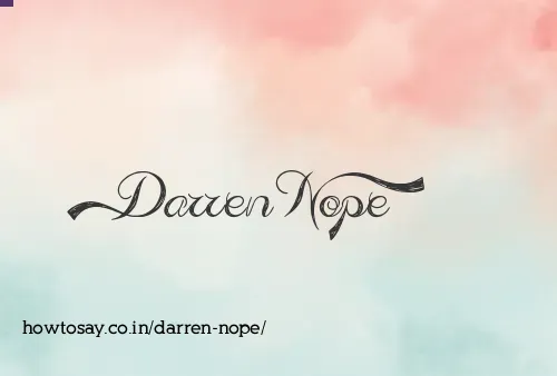 Darren Nope