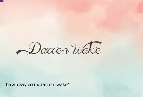Darren Wake