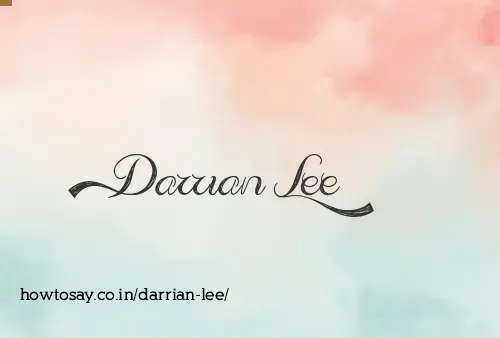 Darrian Lee