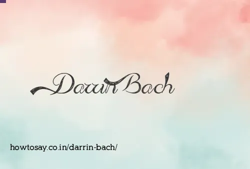 Darrin Bach