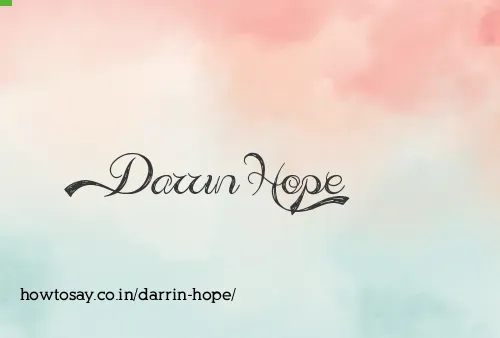 Darrin Hope