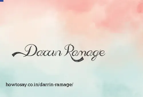 Darrin Ramage