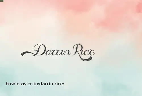 Darrin Rice