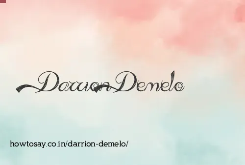 Darrion Demelo