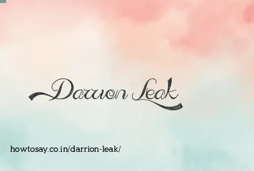 Darrion Leak