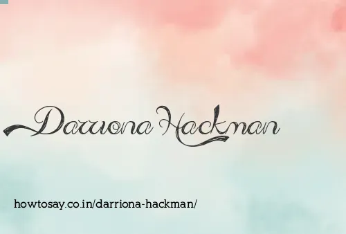 Darriona Hackman