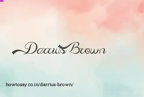 Darrius Brown