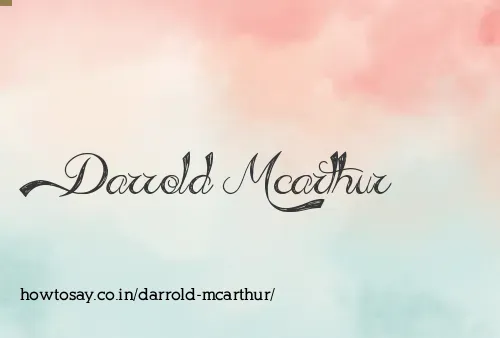 Darrold Mcarthur