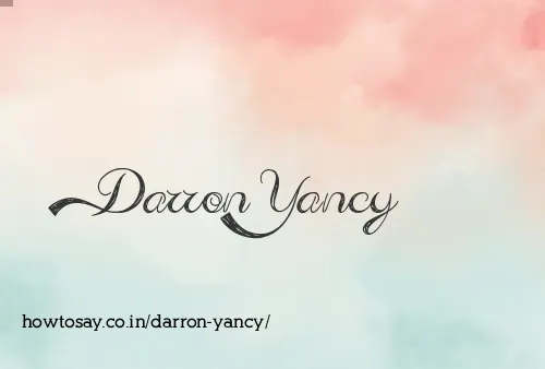 Darron Yancy