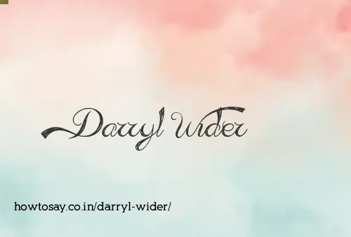 Darryl Wider