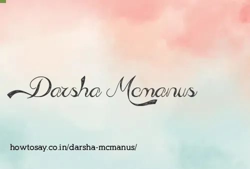 Darsha Mcmanus