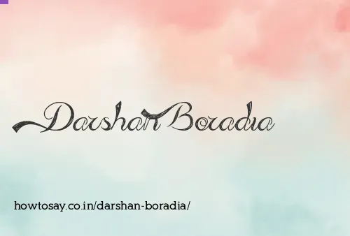 Darshan Boradia